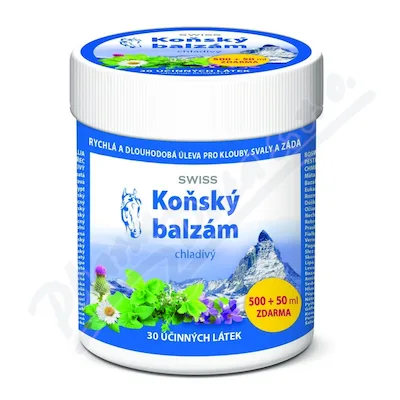 Koňský balzám SWISS chladivý 500 + 50 ml