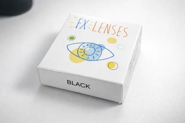 Kontaktní čočky FX Contacts – Black 2ks Dioptrie: 0.00 (bez korekce zraku)