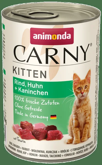 Konzerva ANIMONDA Carny Kitten hovězí + kuřecí + králík 400g