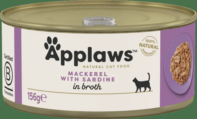 Konzerva Applaws Cat Tin Mackerel with Sardine 156 g
