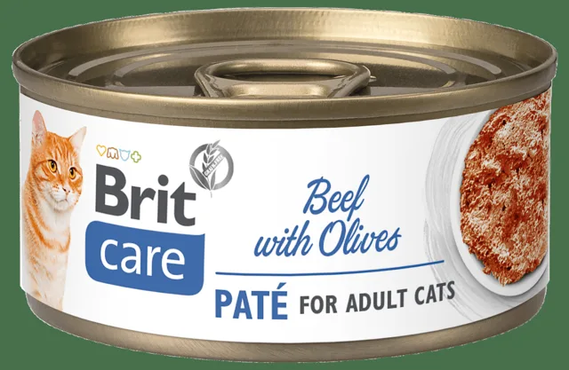 Konzerva Brit Care Cat Beef Paté with Olives 70g