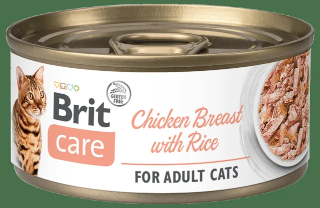 Konzerva Brit Care Cat Chicken Breast with Rice 70g