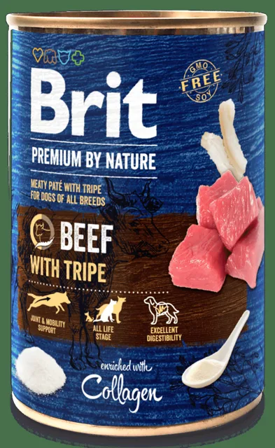 Konzerva Brit Premium by Nature Beef with Tripes 400g