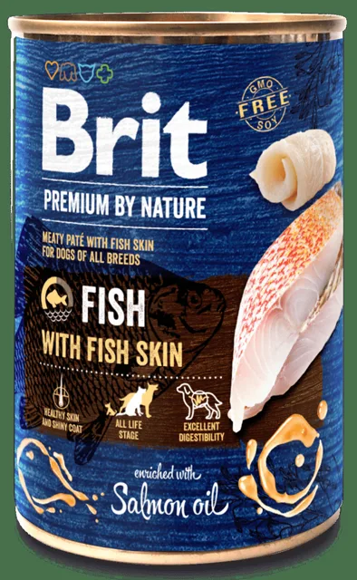 Konzerva Brit Premium by Nature Fish with Fish Skin 400g