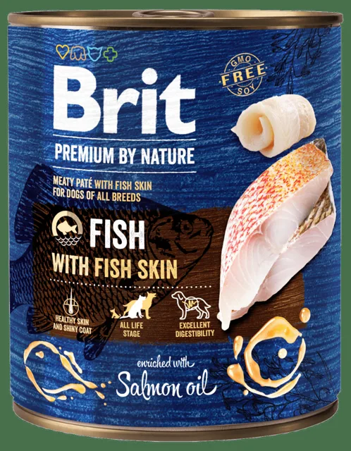Konzerva Brit Premium by Nature Fish with Fish Skin 800g