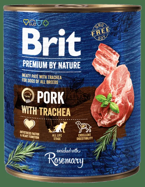 Konzerva Brit Premium by Nature Pork with Trachea 800g
