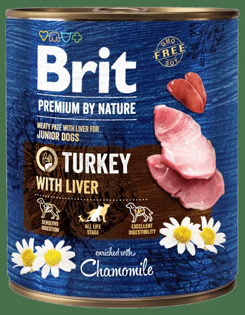 Konzerva Brit Premium by Nature Turkey with Liver 800g