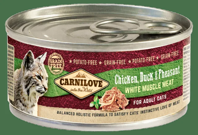 Konzerva Carnilove Chicken, Duck & Pheasant for Adult Cats 100g
