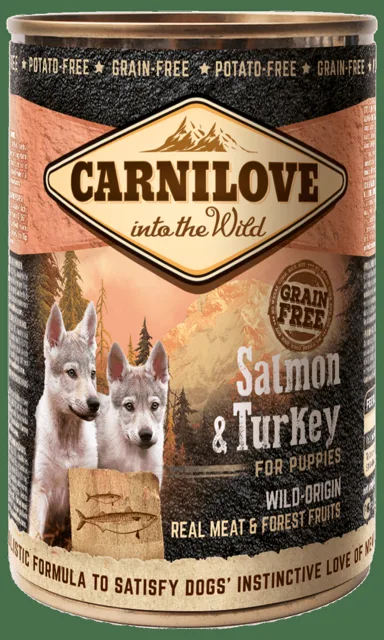 Konzerva Carnilove Wild Meat Salmon & Turkey pro štěňata 400g