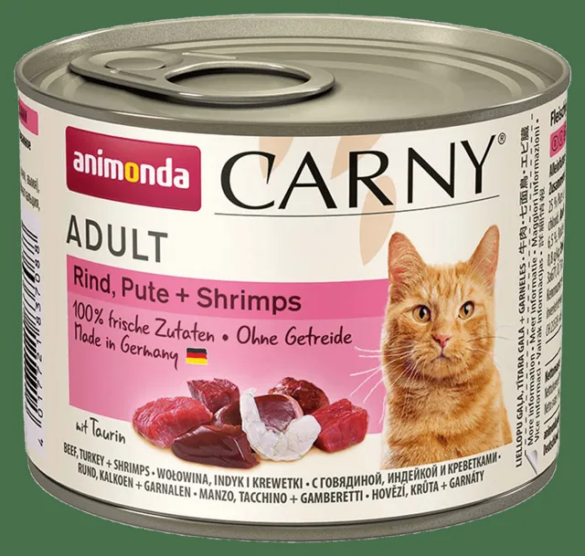 Konzerva Carny Adult hovězí,krůta+krevety 200g