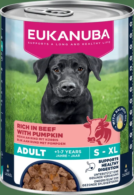 Konzerva Eukanuba Adult hovězí s dýní 400g