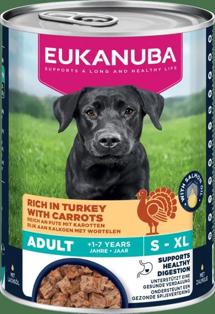 Konzerva Eukanuba Adult krůtí s mrkví 400g