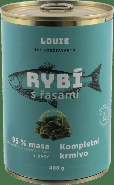 Konzerva Louie rybí s řasami, vitamíny a minerály 400g