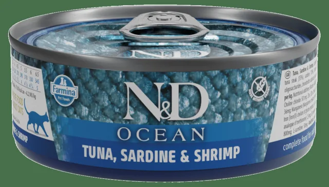Konzerva N&D Cat Ocean Tuna, Sardine & Shrimp 70g