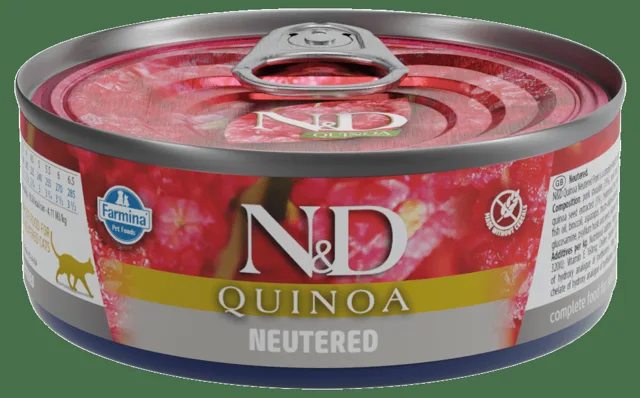 Konzerva N&D Cat Quinoa Neutered Pork 80g