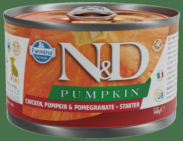 Konzerva N&D Pumpkin Starter Puppy Chicken & Pomegranate 140g