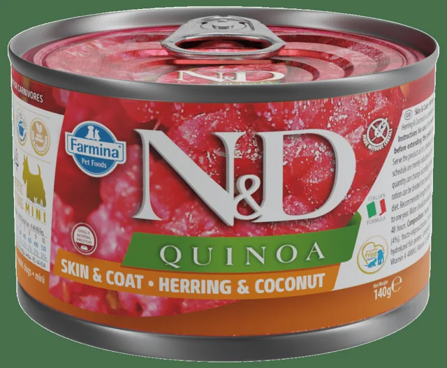 Konzerva N&D Quinoa Dog Skin&Coat Herring 140g