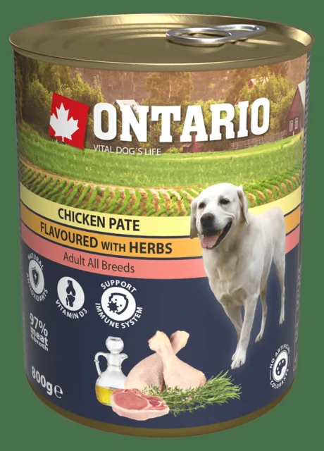 Konzerva Ontario Chicken Pate Flavoured with Herbs 800g