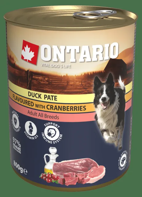 Konzerva Ontario Duck Pate flavoured with Cranberries 800g