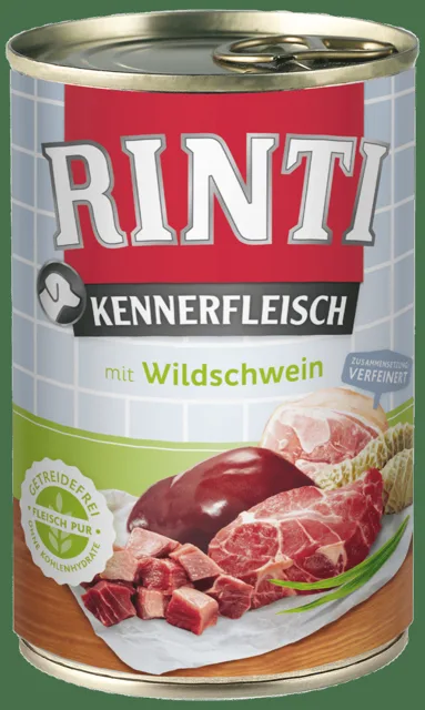 Konzerva Rinti Kennerfleisch divočák 400g