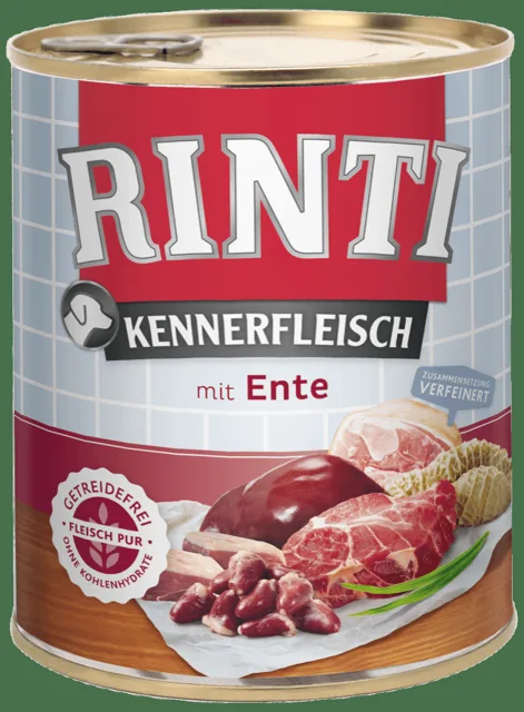 Konzerva Rinti Kennerfleisch kachní srdce 800g