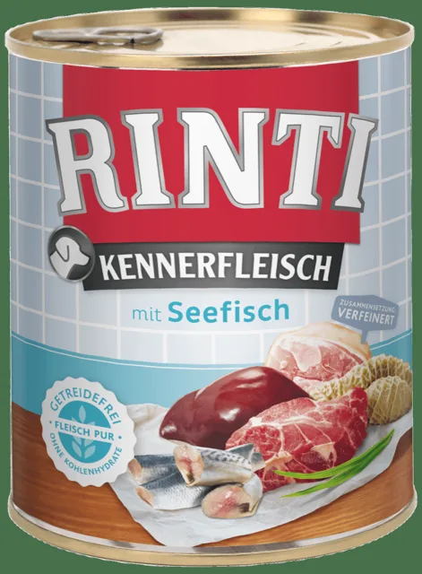 Konzerva Rinti Kennerfleisch mořská ryba 800g