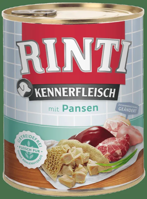 Konzerva Rinti Kennerfleisch žaludky 800g