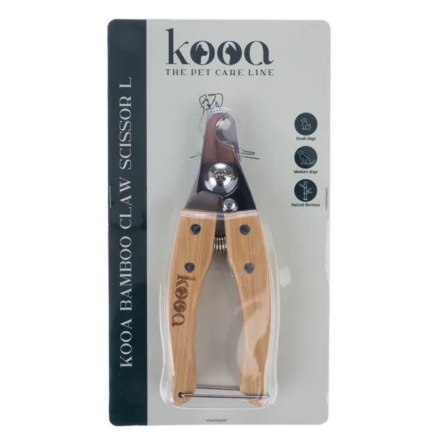kooa bambusové nůžky na drápky L - D 15,4 x Š 5,4 x V 1,4 cm