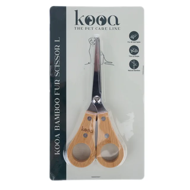 kooa bambusové nůžky na srst L - D 16 x Š 6,8 x V 1,2 cm