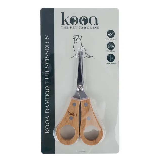 kooa bambusové nůžky na srst S - D 13,8 x Š 6,8 x V 1,2 cm