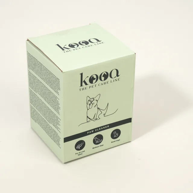 kooa jemný čistič tlapek, zelený - cca D 9,5 x Š 14 x V 15 cm