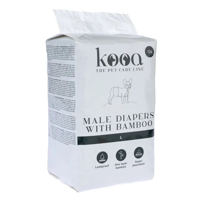kooa pleny pro psy s bambusem - velikost M: 40 - 53 cm, 12 ks