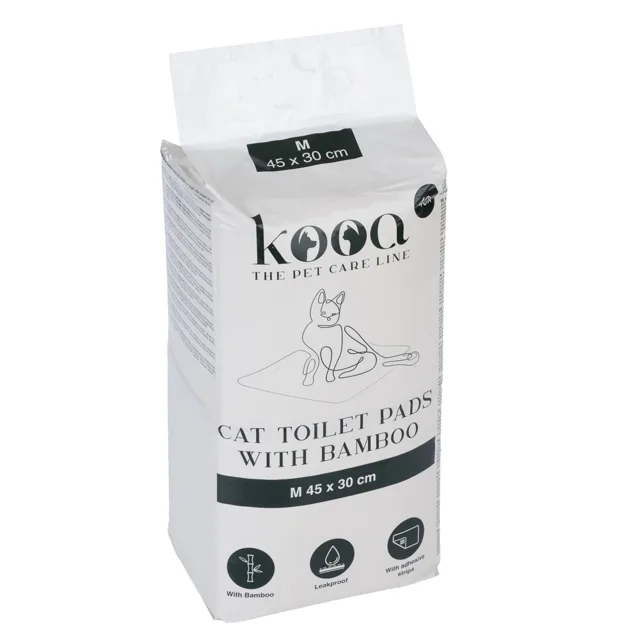 kooa Toaleta s krytem z ekologického plastu - vhodné příslušenství: 40x kooa výcviková podložka s bambusem, D 45 x Š 30 cm