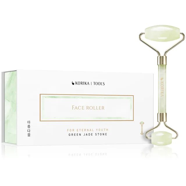 KORIKA Masážní váleček na obličej ze zeleného jadeitu (Face Roller)