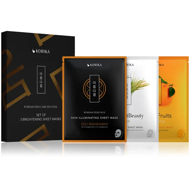 KORIKA Sada rozjasňujících masek Brightening Sheet Masks