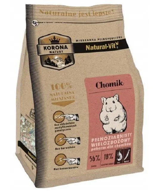 KORONA NATURY Krmivo pro křečky 1,6 kg