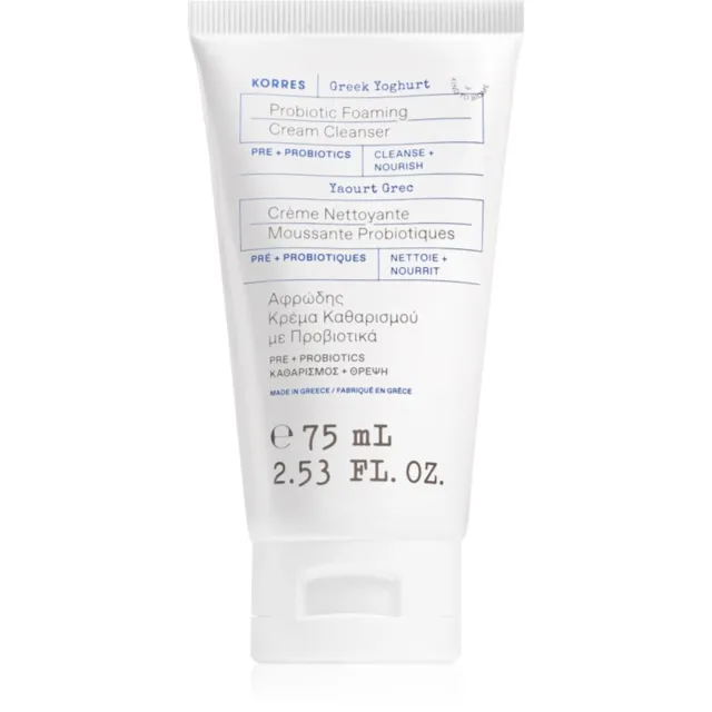 Korres Greek Yoghurt Probiotic Foaming Cream Cleanser krémová čisticí pěna s probiotiky 75 ml