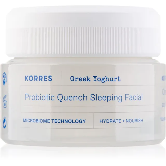 Korres Greek Yoghurt Probiotic Quench Sleeping Facial vyživující noční krém s probiotiky 40 ml