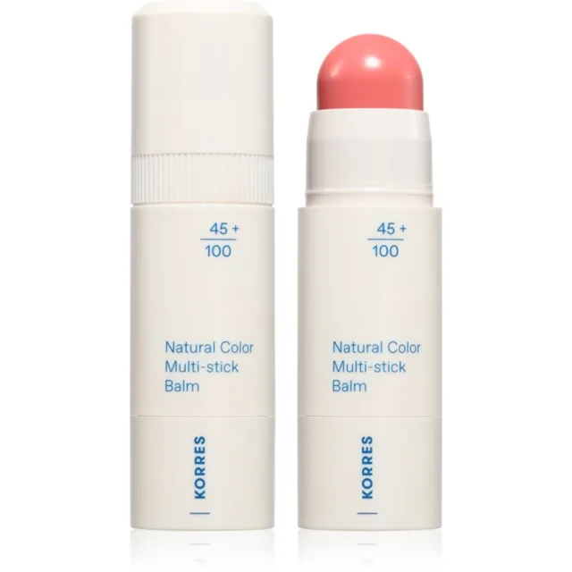 Korres Natural Color Multi-Stick Balm multifunkční líčidlo na rty a tváře odstín Petal Pink 4.5 g