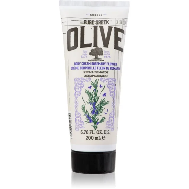 Korres Pure Greek Olive & Rosemary Flower hydratační tělový krém s olivovým olejem 200 ml