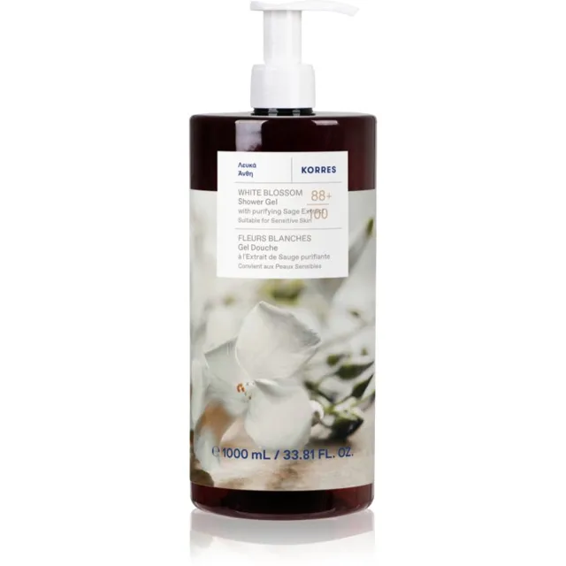 Korres White Blossom opojný sprchový gel s vůní květin 1000 ml