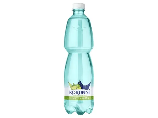 Korunní Jemně perlivá s příchutí limeta a máta 0,75l