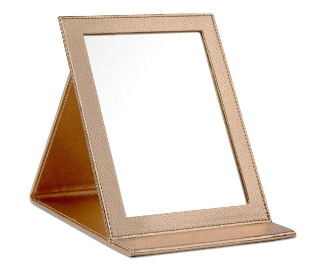 Kosmetické zrcátko se stojánkem Sibel Easel Champagne Gold - 18 x 24,5 cm, zlaté (0130471) + dárek zdarma