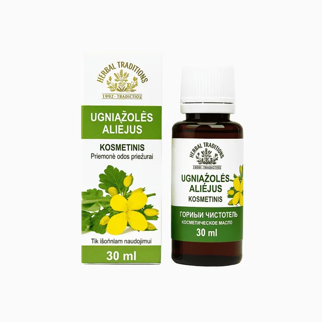 Kosmetický olej s vlaštovičníkem na bradavice - 30 ml - Herbal Traditions