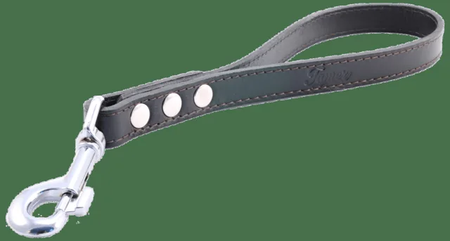 Kožená ručka Tamer 35cm černá