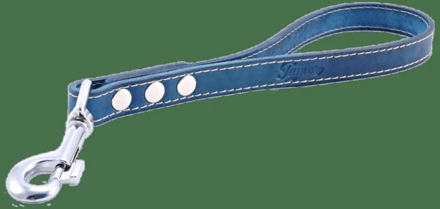 Kožená ručka Tamer 35cm tyrkysová