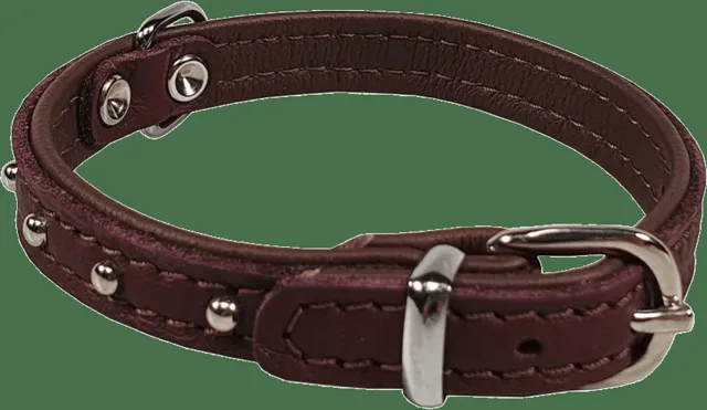 Kožený obojek BaF Pet Denys 27cm hnědý