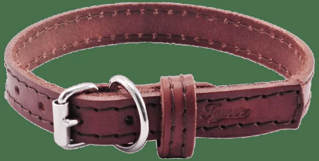 Kožený obojek Tamer 1,4cm/30cm hnědý
