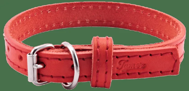 Kožený obojek Tamer 1,4cm/35cm červený