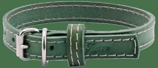 Kožený obojek Tamer 1,4cm/35cm zelený